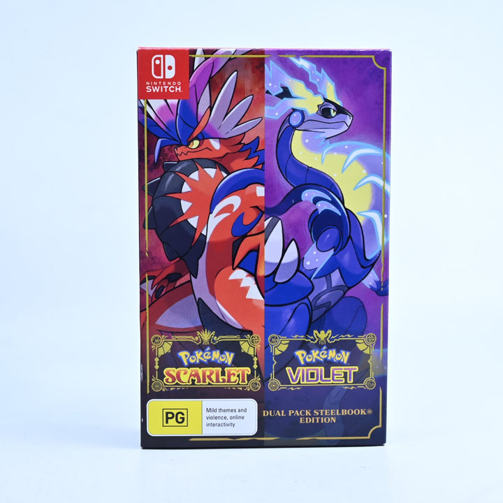 Pokemon Scarlet + Violet Dual Pack Steelbook Edition - Nintendo Switch Game