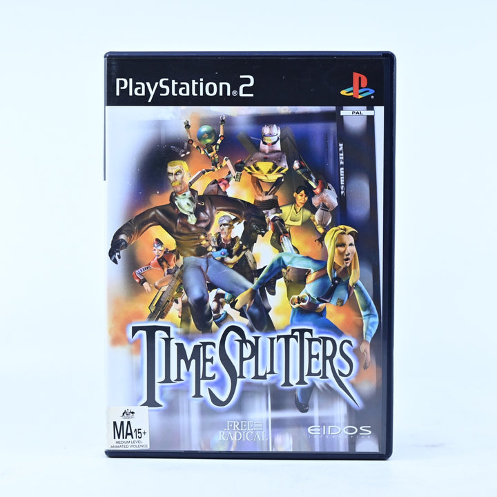 TimeSplitters - Sony Playstation 2 / PS2 Game + Manual - PAL - MINT DISC!