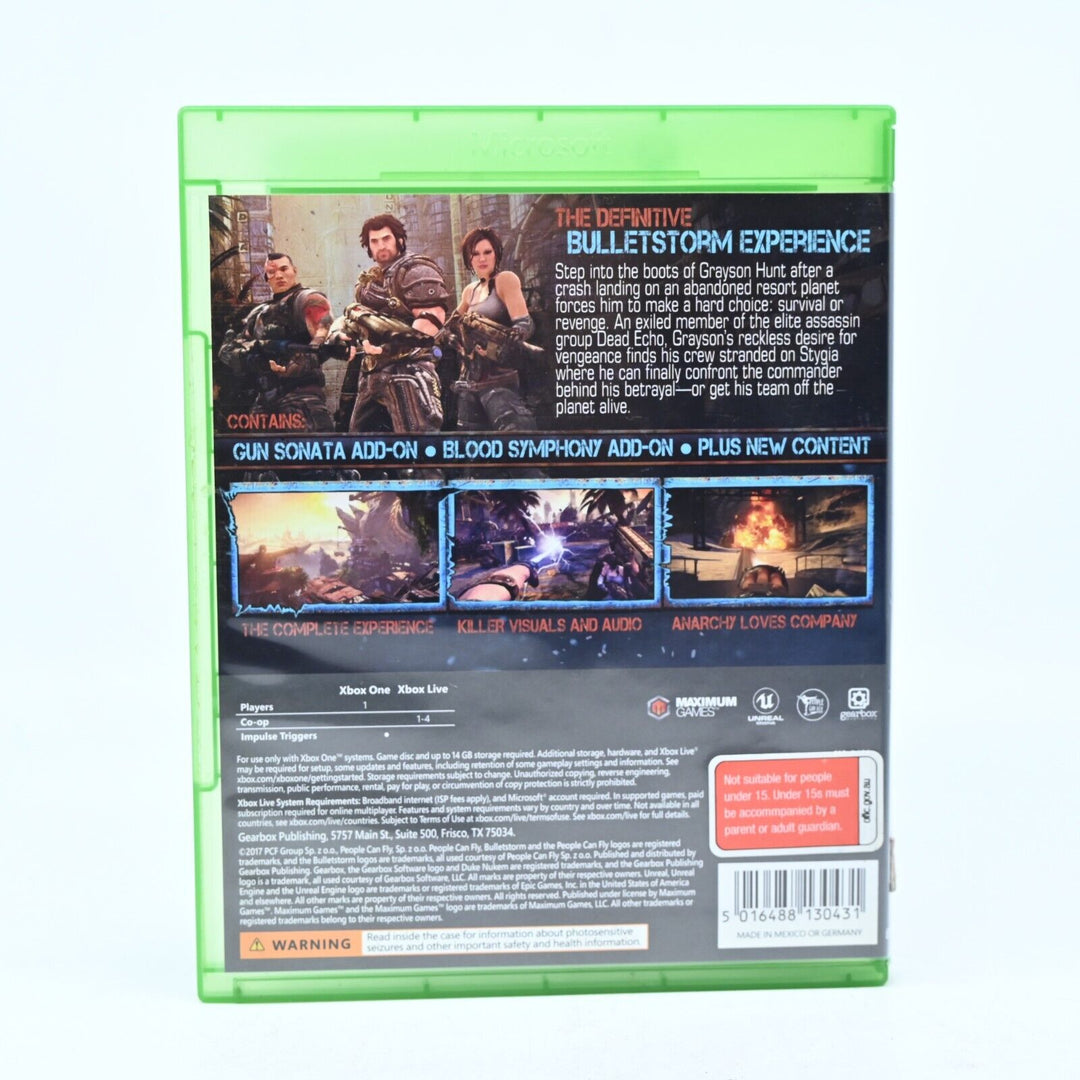 Bulletstorm: Full Clip Edition - Xbox One Game - PAL - MINT DISC!