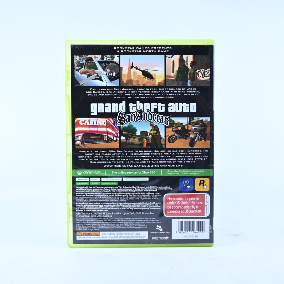 Grand Theft Auto: San Andreas - Xbox 360 Game - No Map - No Manual - PAL