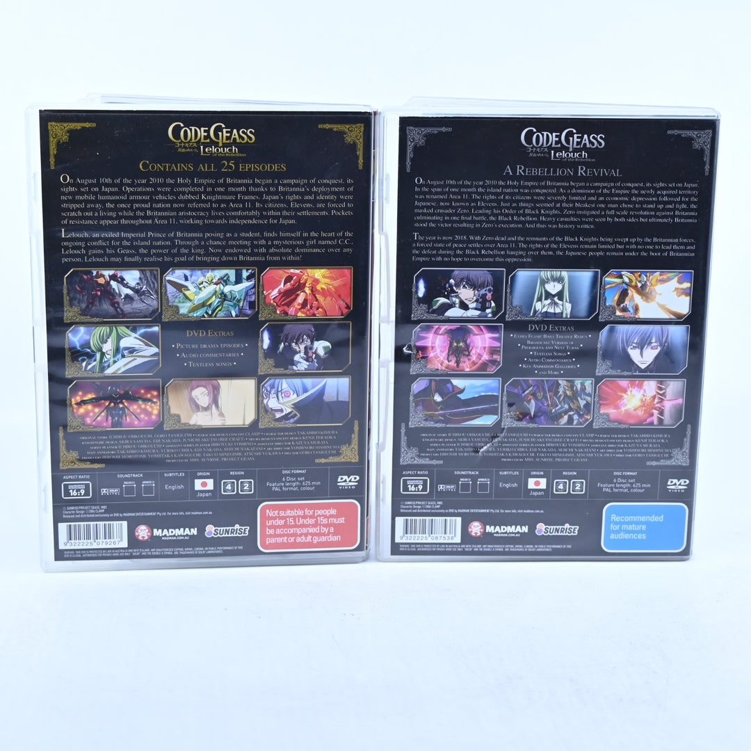Code Geass: Lelouch of the Rebellion - Seasons 1 & 2 - Region 4 - Anime DVD