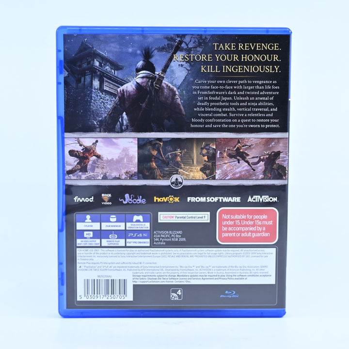 Sekiro: Shadows Die Twice - Sony Playstation 4 / PS4 Game - FREE POST