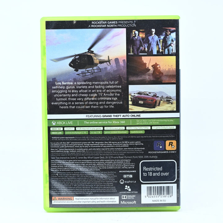Grand Theft Auto V 5 - Xbox 360 Game + Manual - PAL - NEAR MINT DISC!