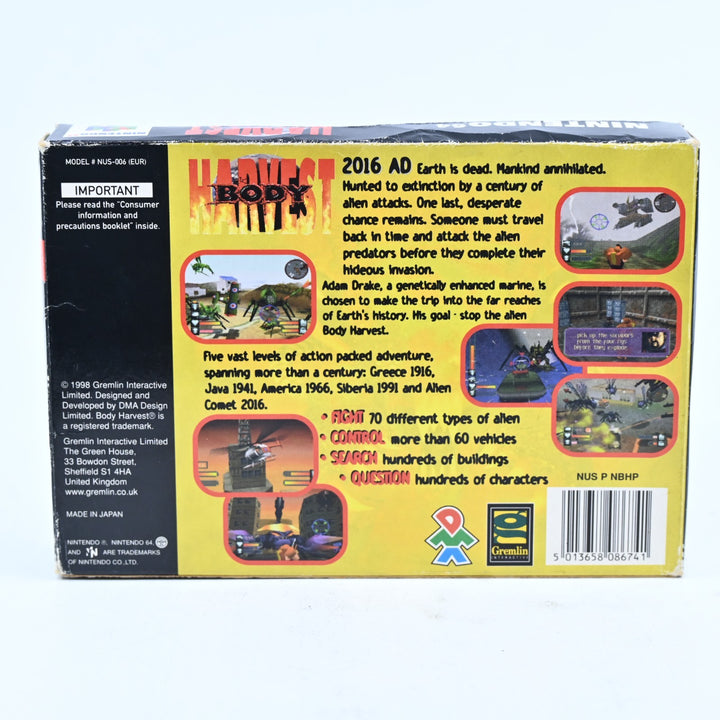 Body Harvest - N64 / Nintendo 64 Boxed Game - PAL - FREE POST!