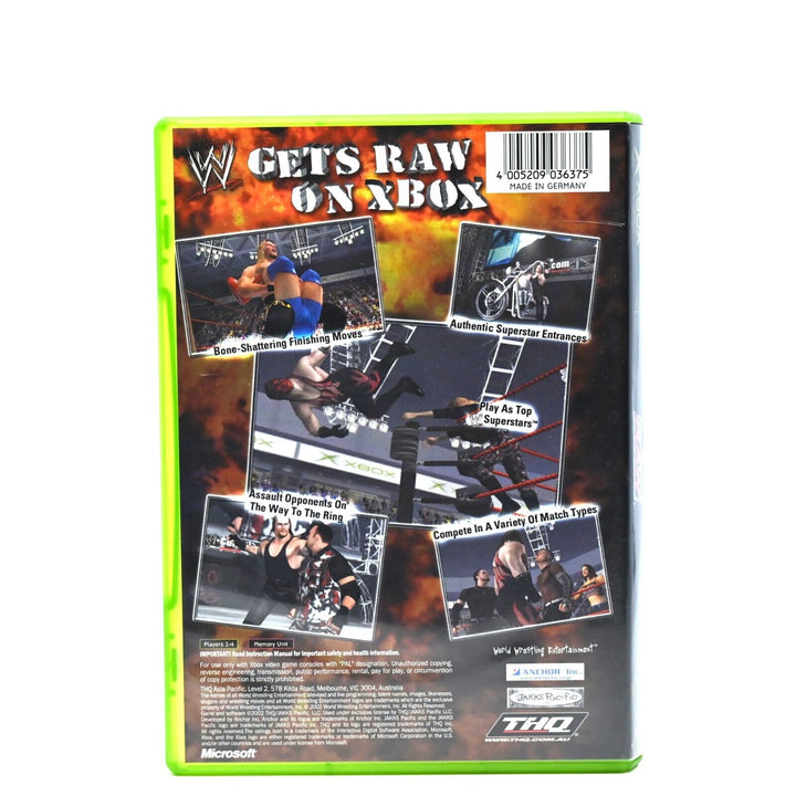 WWE Raw - Original Xbox Game + Manual - PAL