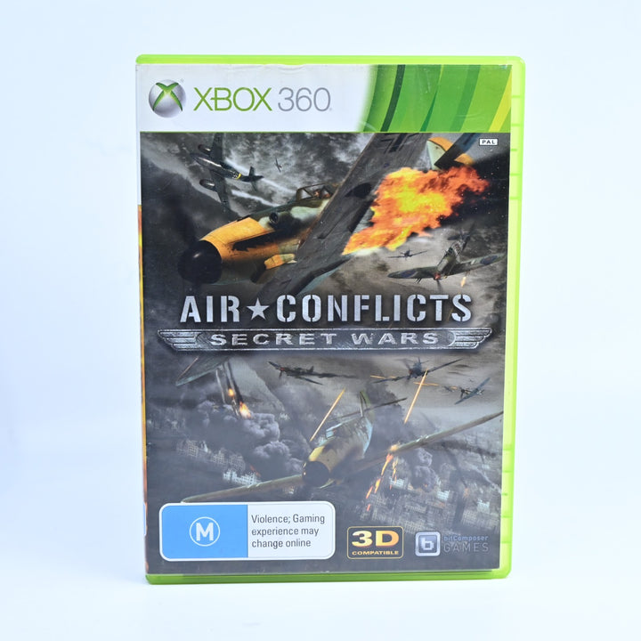 Air Conflicts Secret Wars - Xbox 360 Game + Manual - PAL - MINT DISC!