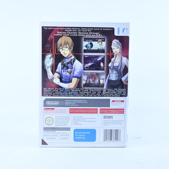 Trauma Center: Second Opinion - Nintendo Wii Game + Manual - PAL - MINT DISC!