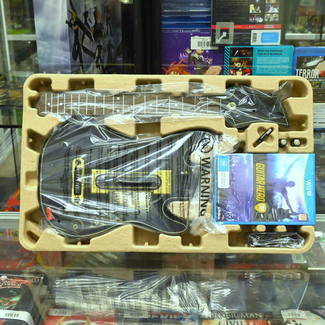 UNUSED! Guitar Hero Live - Box with Guitar & Nintendo Wii U Game - PAL FREE POST