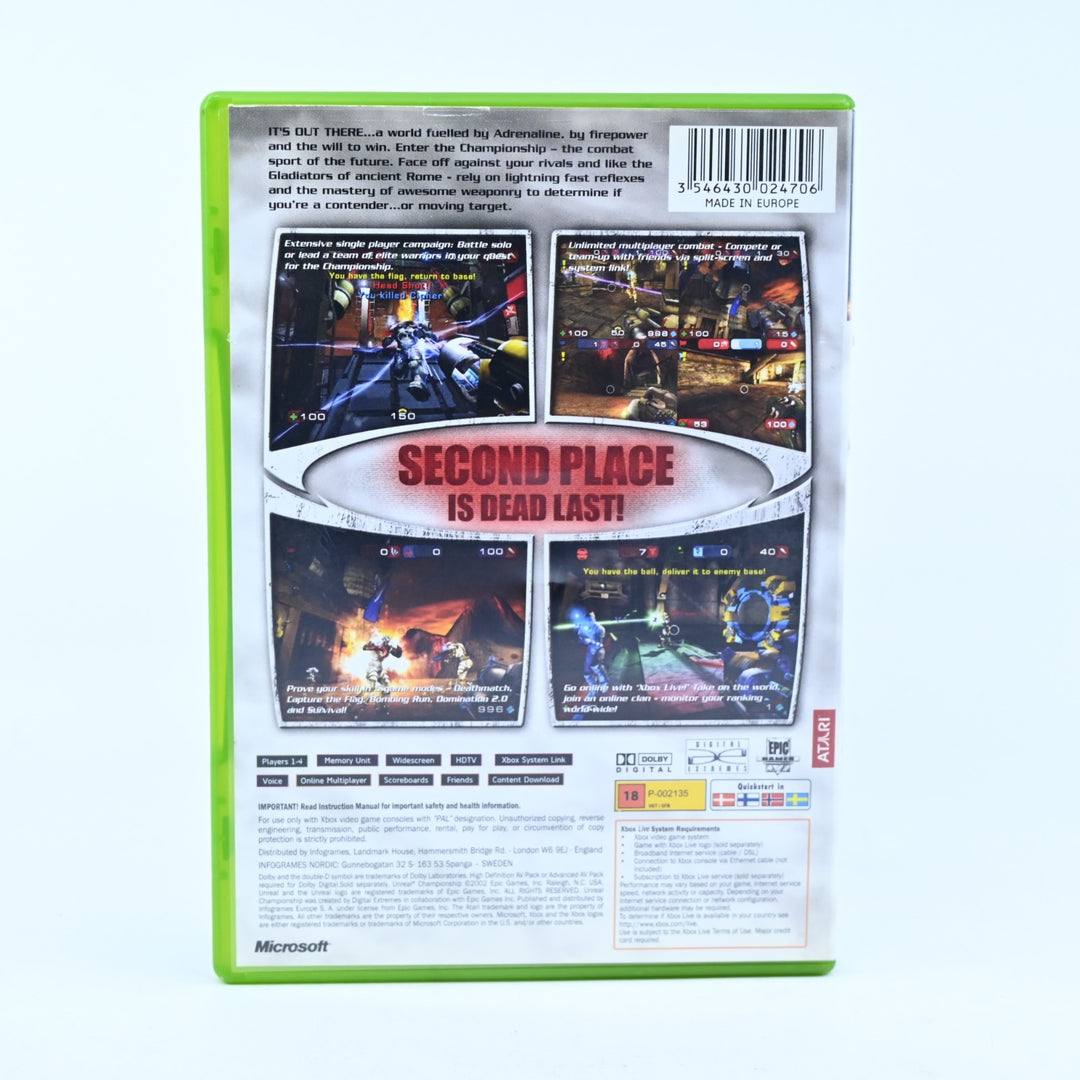 Unreal Championship - Original Xbox Game + Manual - PAL - MINT DISC!
