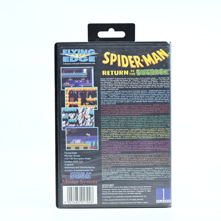 Spider-Man: Return of the Sinister Six - No Manual - Sega Master System Game