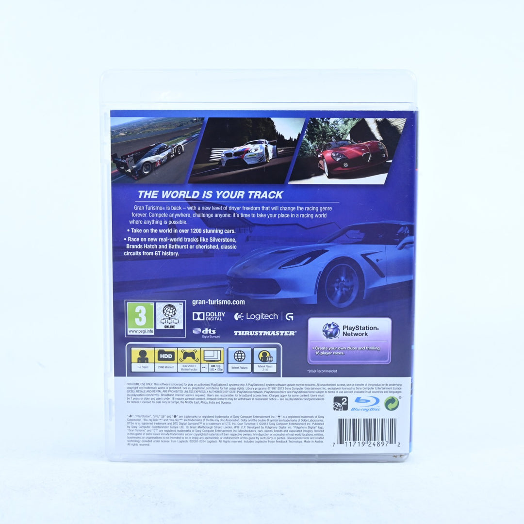 Gran Turismo 6 - Sony Playstation 3 / PS3 Game + Manual - MINT DISC!