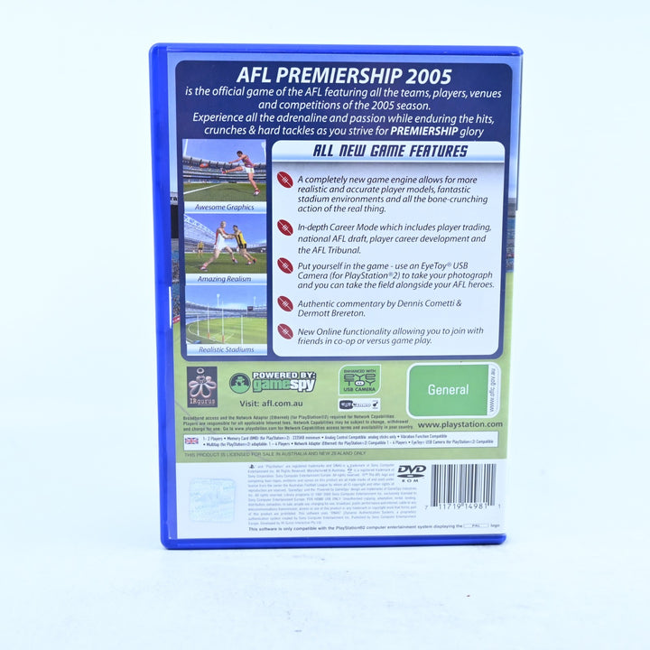AFL Premiership 2005 - PS2 Game + Manual + Bonus DVD - PAL - MINT DISC!