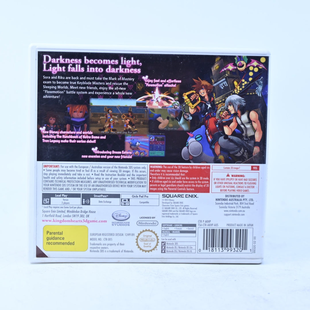 Kingdom Hearts 3D Dream Drop Distance - Nintendo 3DS Game - PAL + Manual
