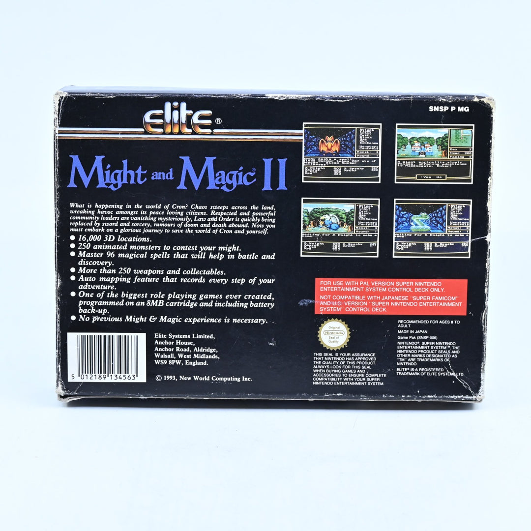 Might and Magic II - Super Nintendo / SNES Boxed Game - PAL - No Manual