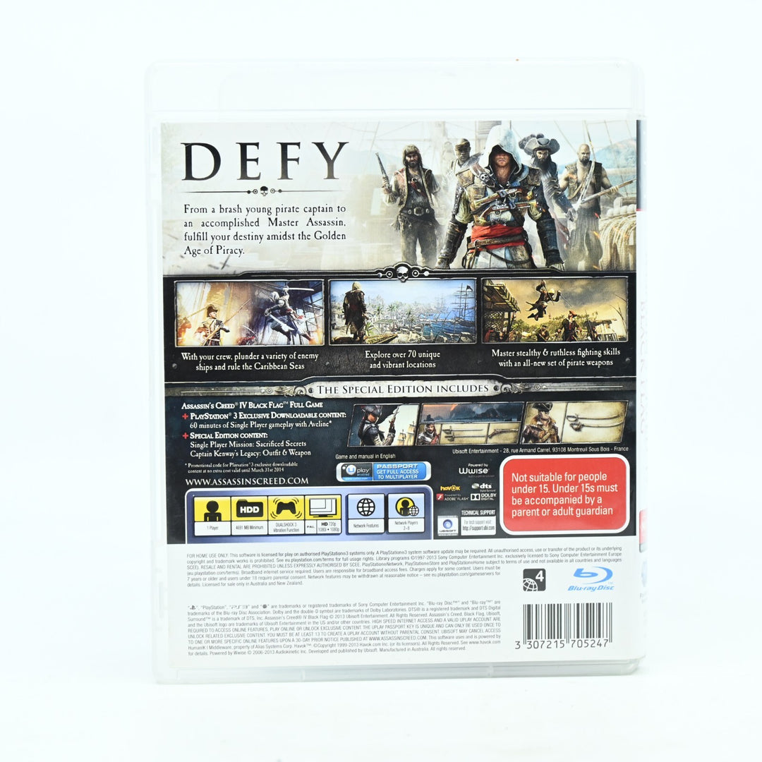 Assassin's Creed IV: Black Flag - Special Ed - Sony Playstation 3 Game + Manual