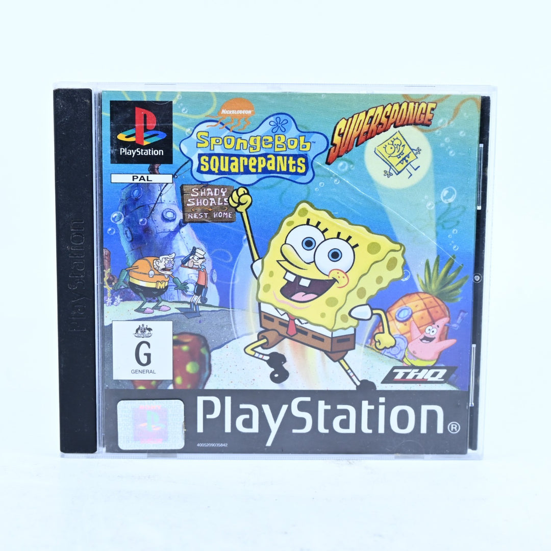 SpongeBob SquarePants: SuperSponge - Sony Playstation 1 / PS1 Game + Manual