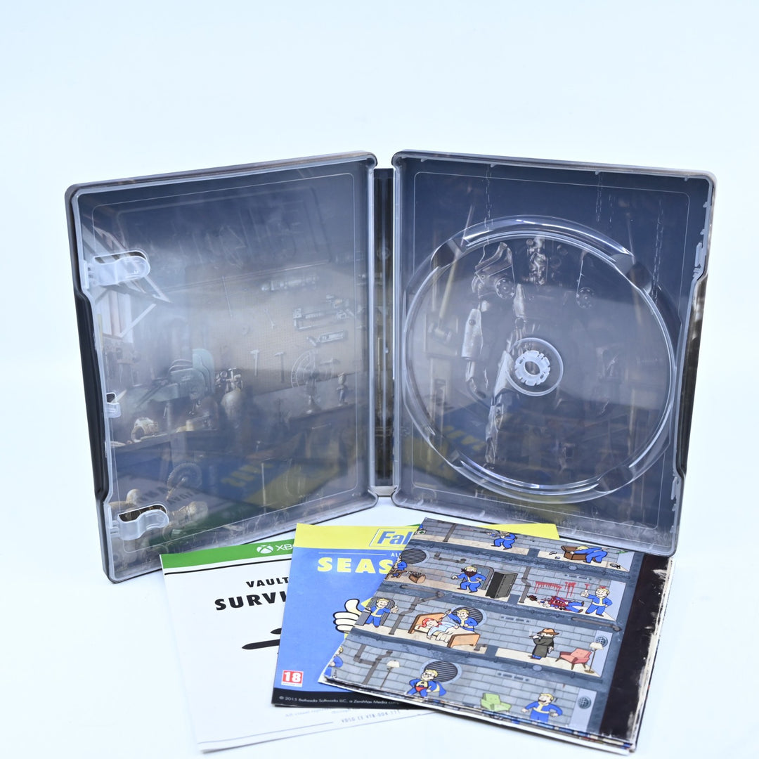Fallout 4 - Steelbook Only + Perk Poster - Xbox One / PS4 - NO GAME