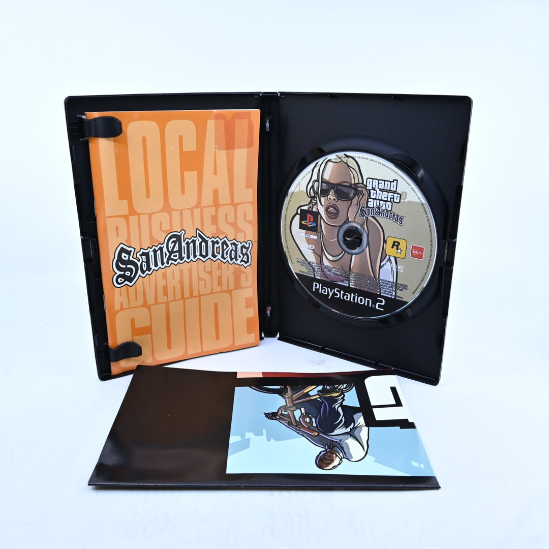 Grand Theft Auto: San Andreas - Sony Playstation 2 / PS2 Game + Manual + Map
