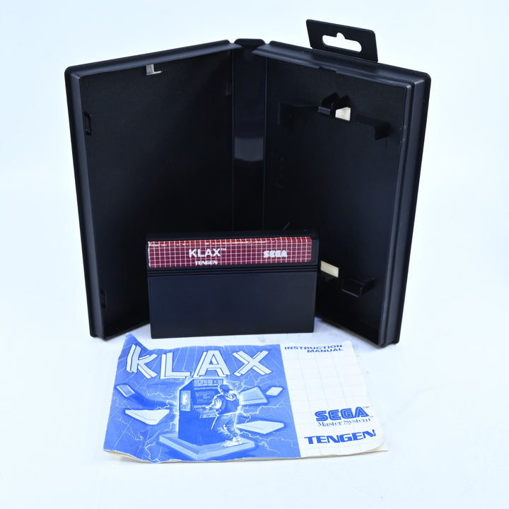 KLAX - Sega Master System Game + Manual - PAL - FREE POST!