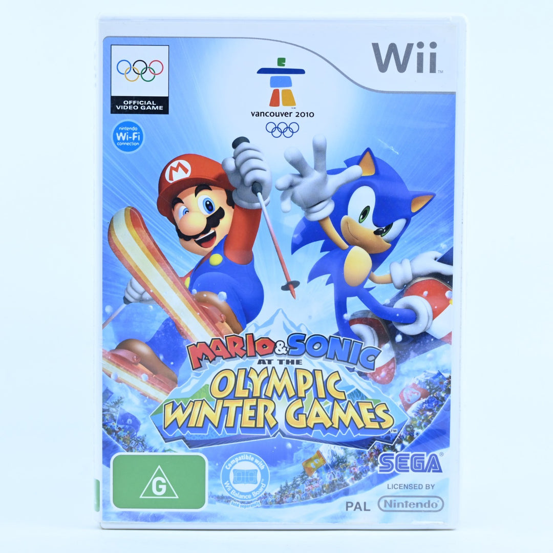 Mario & Sonic at the Olympic Winter Games - Nintendo Wii Game + Manual