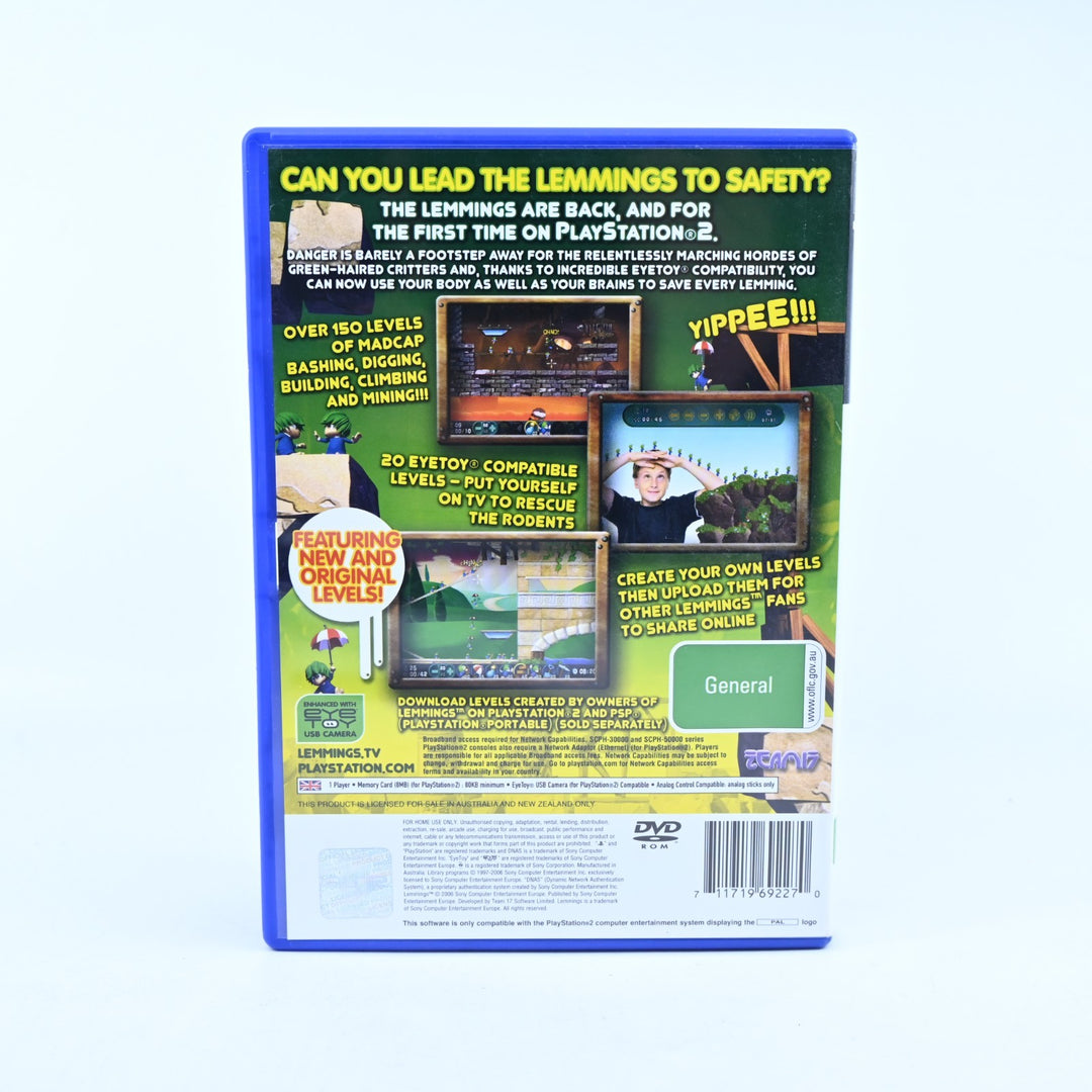 Lemmings - Sony Playstation 2 / PS2 Game + Manual - PAL - MINT DISC!