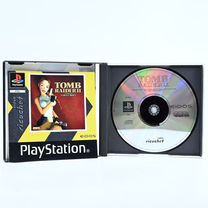 Tomb Raider II 2 - Sony Playstation 1 / PS1 Game + Manual - PAL - MINT DISC!