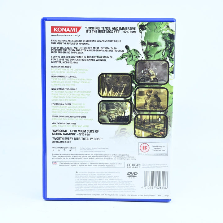 Metal Gear Solid 3: Snake Eater - Sony Playstation 2 / PS2 Game + Manual - PAL