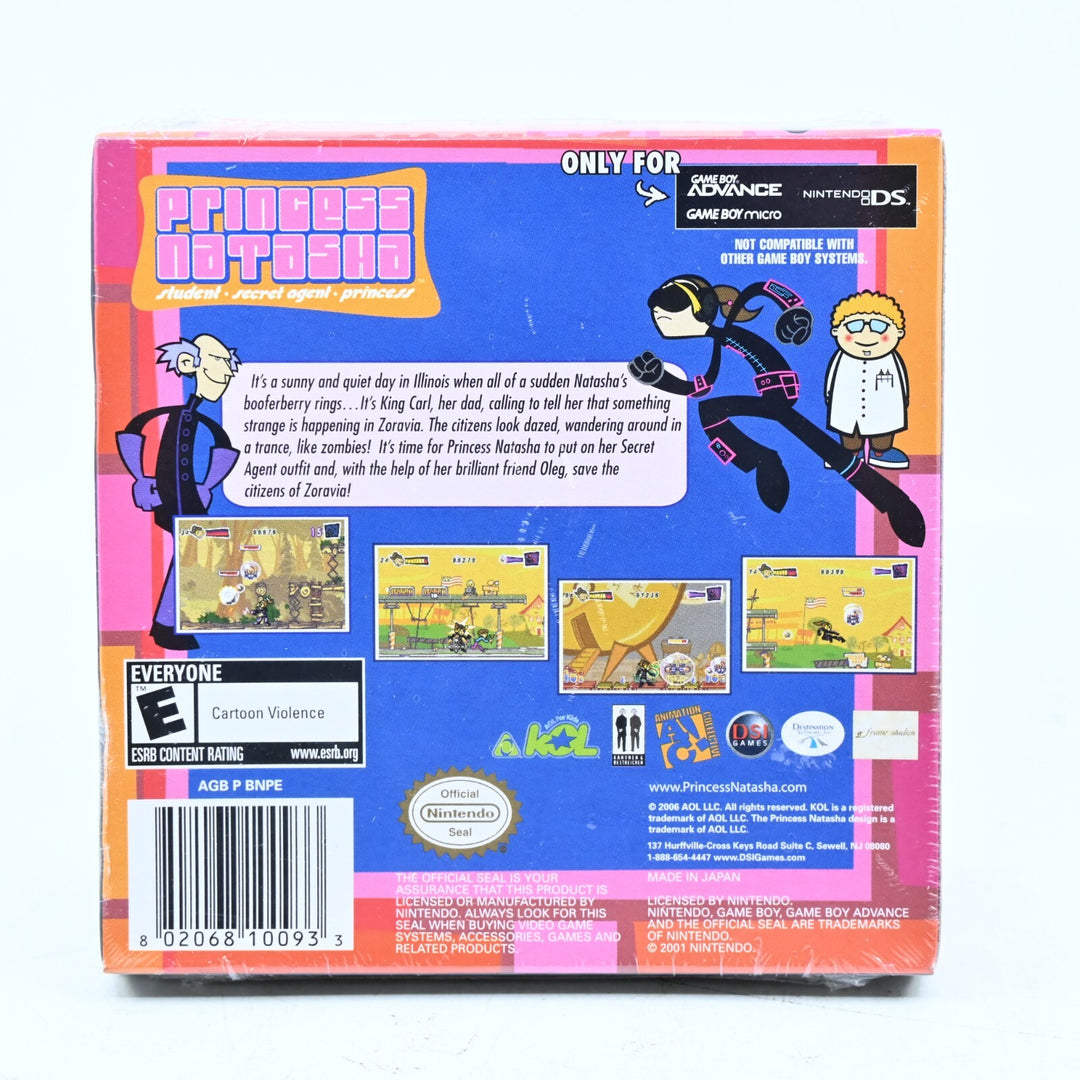 SEALED! Princess Natasha: Student Secret Agent - Gameboy Advance/GBA Boxed Game