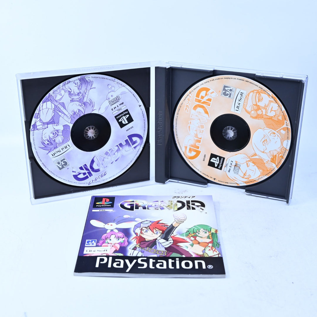 Grandia - Sony Playstation 1 / PS1 Game + Manual - PAL - MINT DISC!