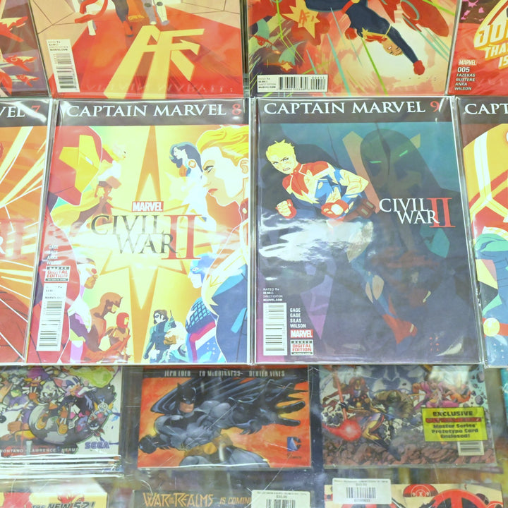 Captain Marvel - Complete Set 1-10 - Key! Civil War II - Fazekas - Marvel Comics