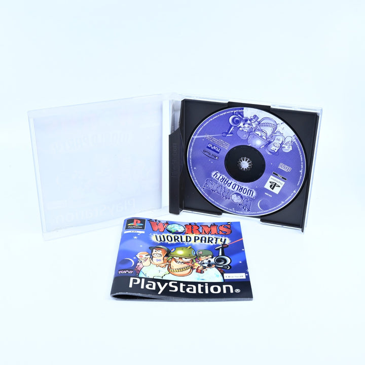 Worms World Party - Sony Playstation 1 / PS1 Game + Manual - PAL - MINT DISC!