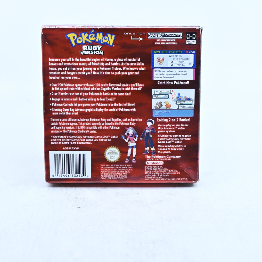 Pokemon Ruby Version - Nintendo Gameboy Advance / GBA Boxed Game - AUS PAL