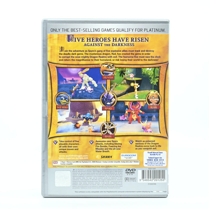 Spyro: A Hero's Tail - Sony Playstation 2 / PS2 Game - PAL - MINT DISC!