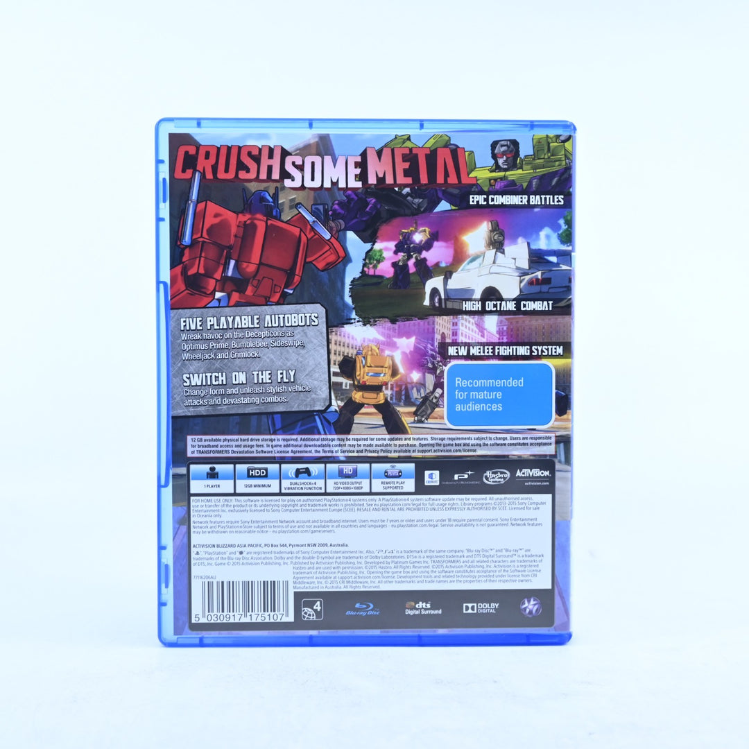 Transformers Devastation - Sony Playstation 4 / PS4 Game - MINT DISC!