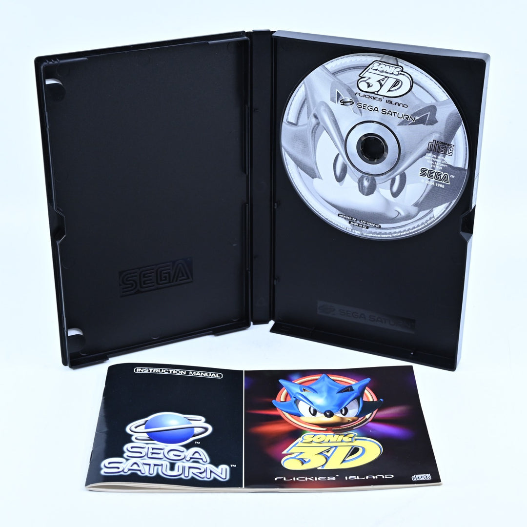 LIKE NEW! Sonic 3D: Flickies' Island - Sega Saturn Game + Manual - PAL