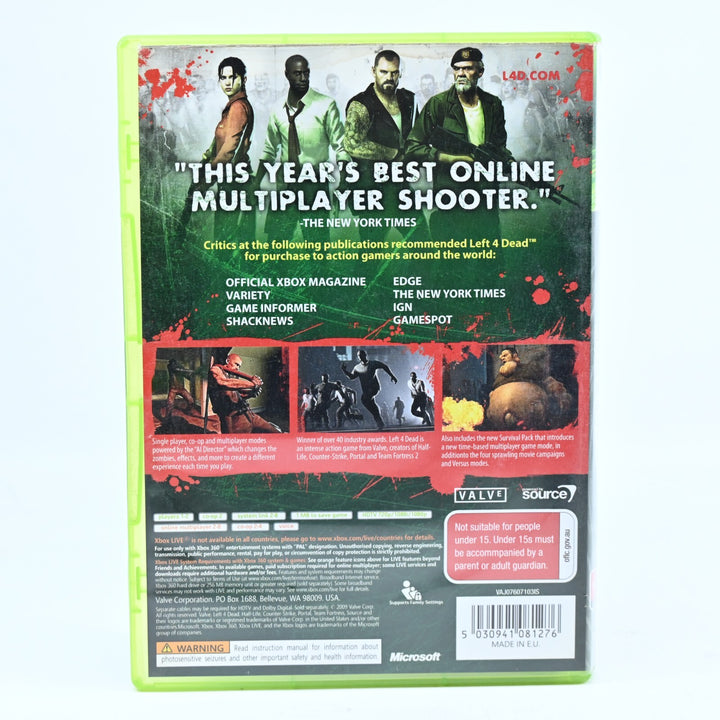 Left 4 Dead - Xbox 360 Game + Manual - PAL - MINT DISC!