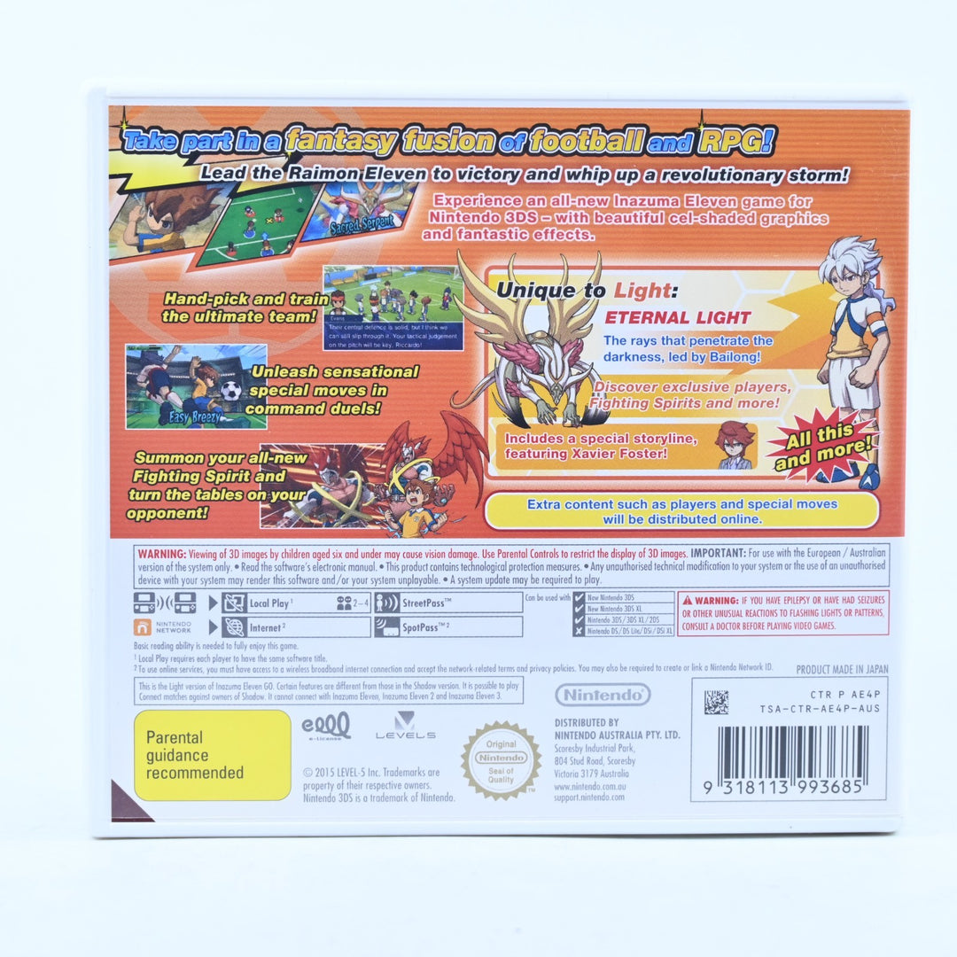 Inazuma Eleven GO: Light - Nintendo 3DS Game - PAL + Manual - FREE POST!