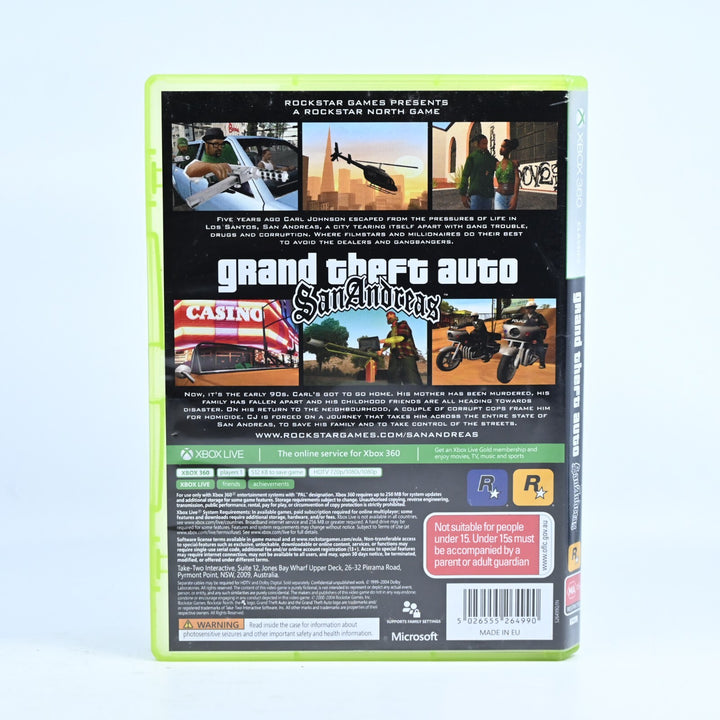 Grand Theft Auto: San Andreas - Xbox 360 Game + Manual - PAL - MINT DISC!