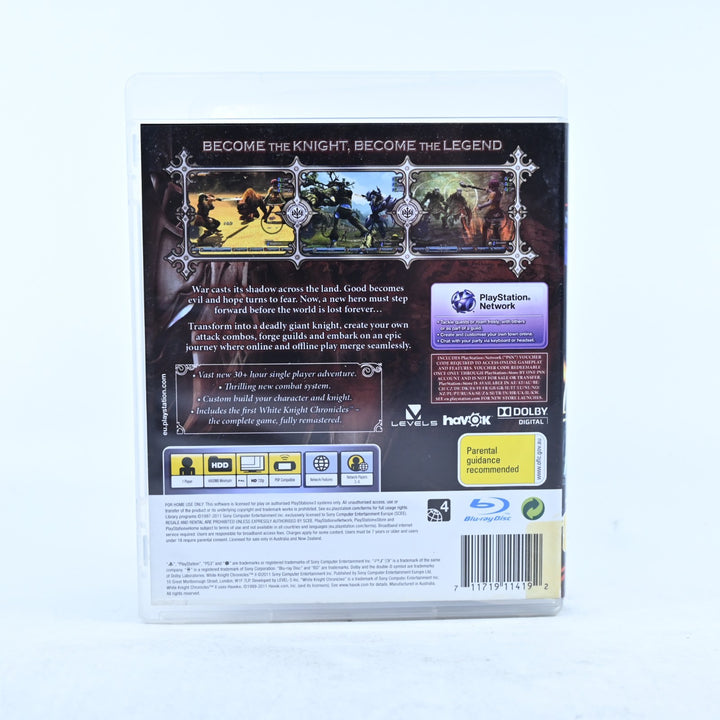 White Knight Chronicles ll - Sony Playstation 3 / PS3 Game + Manual - MINT DISC!