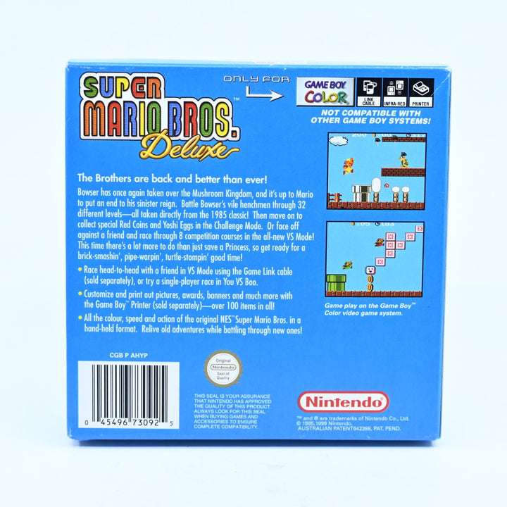 Super Mario Bros. Deluxe - Nintendo Gameboy Color Boxed Game - PAL - NEW BATTERY