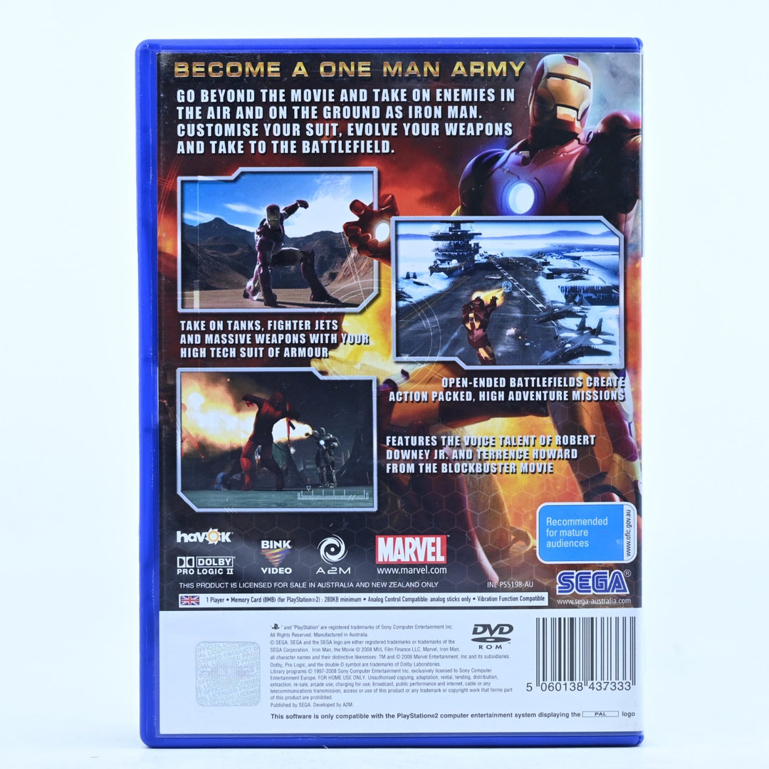 Iron Man - Sony Playstation 2 / PS2 Game + Manual - PAL - MINT DISC!