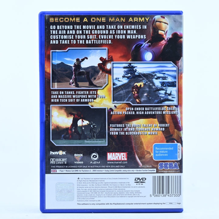 Iron Man - Sony Playstation 2 / PS2 Game + Manual - PAL - MINT DISC!