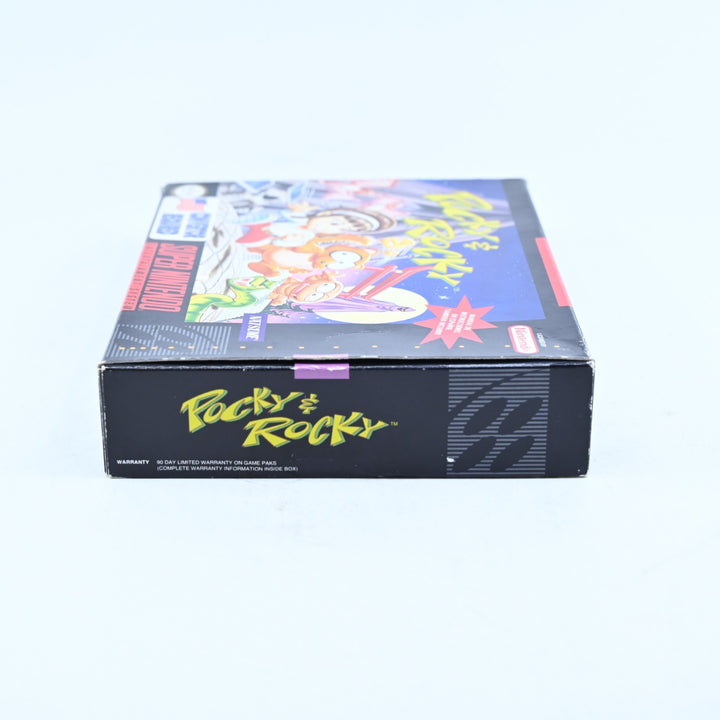 Pocky &amp; Rocky - Super Nintendo / SNES Boxed Game - PAL - FREE POST!