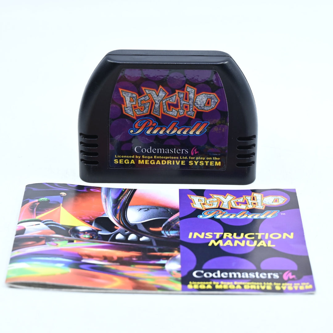 Psycho Pinball + Manual - Sega Mega Drive Game - PAL - FREE POST!