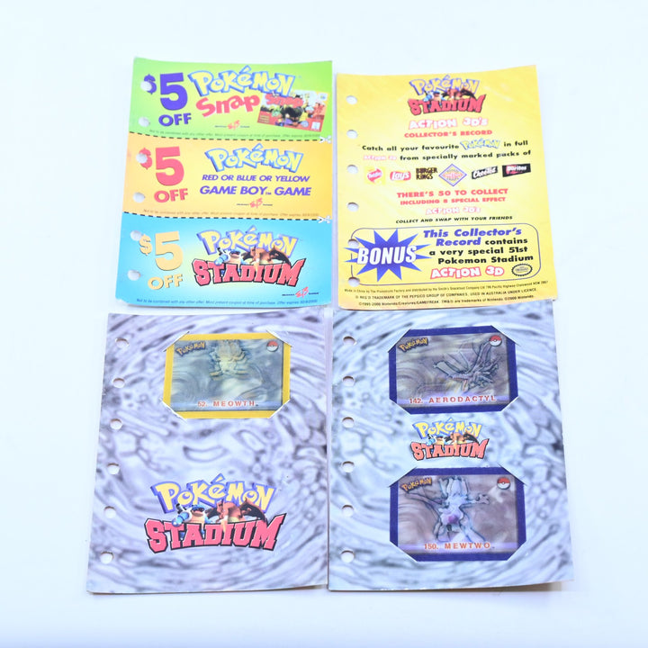 Pokemon Stadium - Action 3D's Collectors Record - Complete Set - Lays
