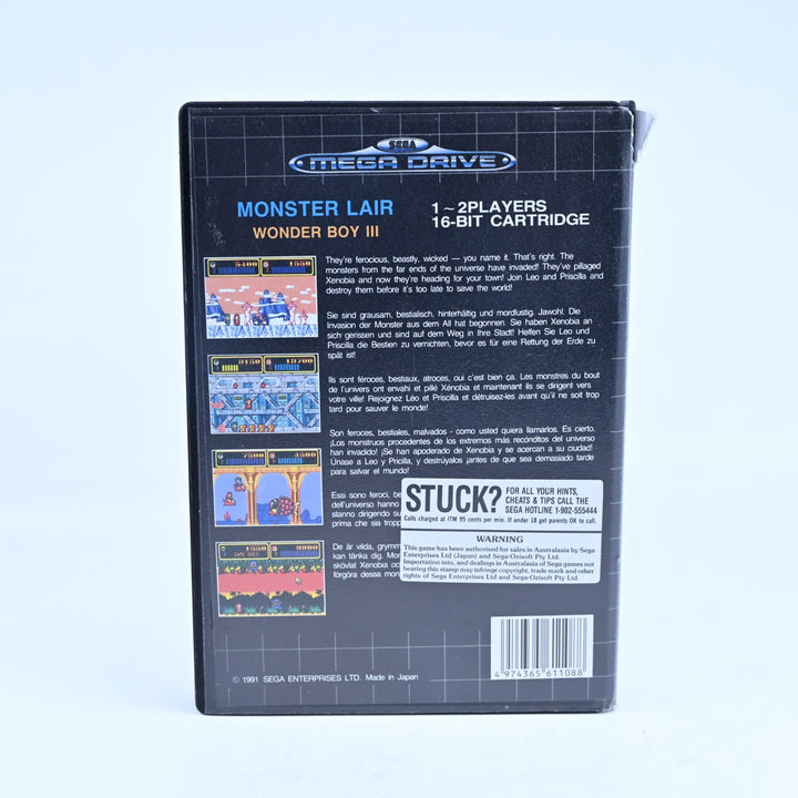 Wonder Boy III: Monster Lair - Sega Mega Drive Game + Manual - PAL - FREE POST!