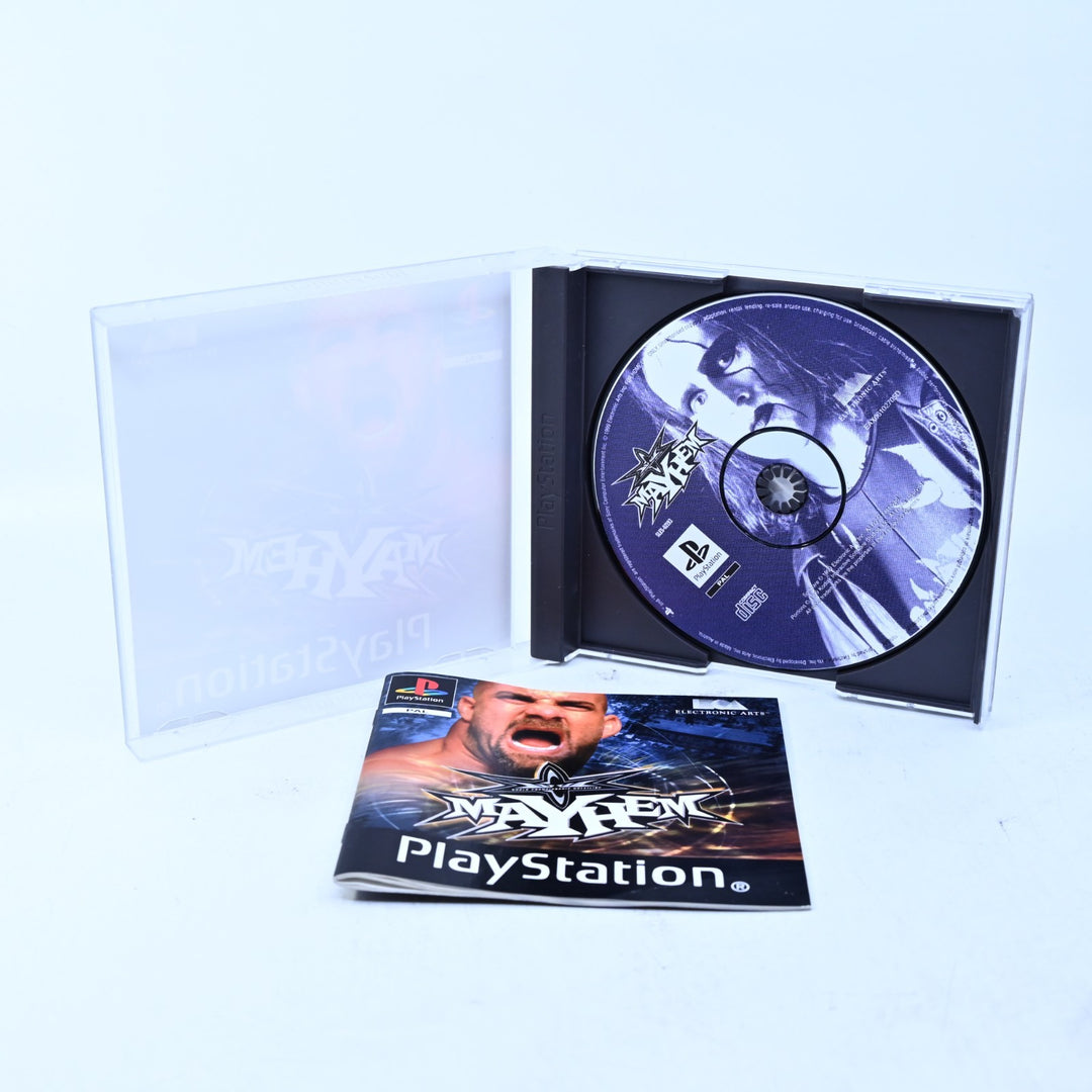 WCW Mayhem - Sony Playstation 1 / PS1 Game + Manual - PAL - MINT DISC!