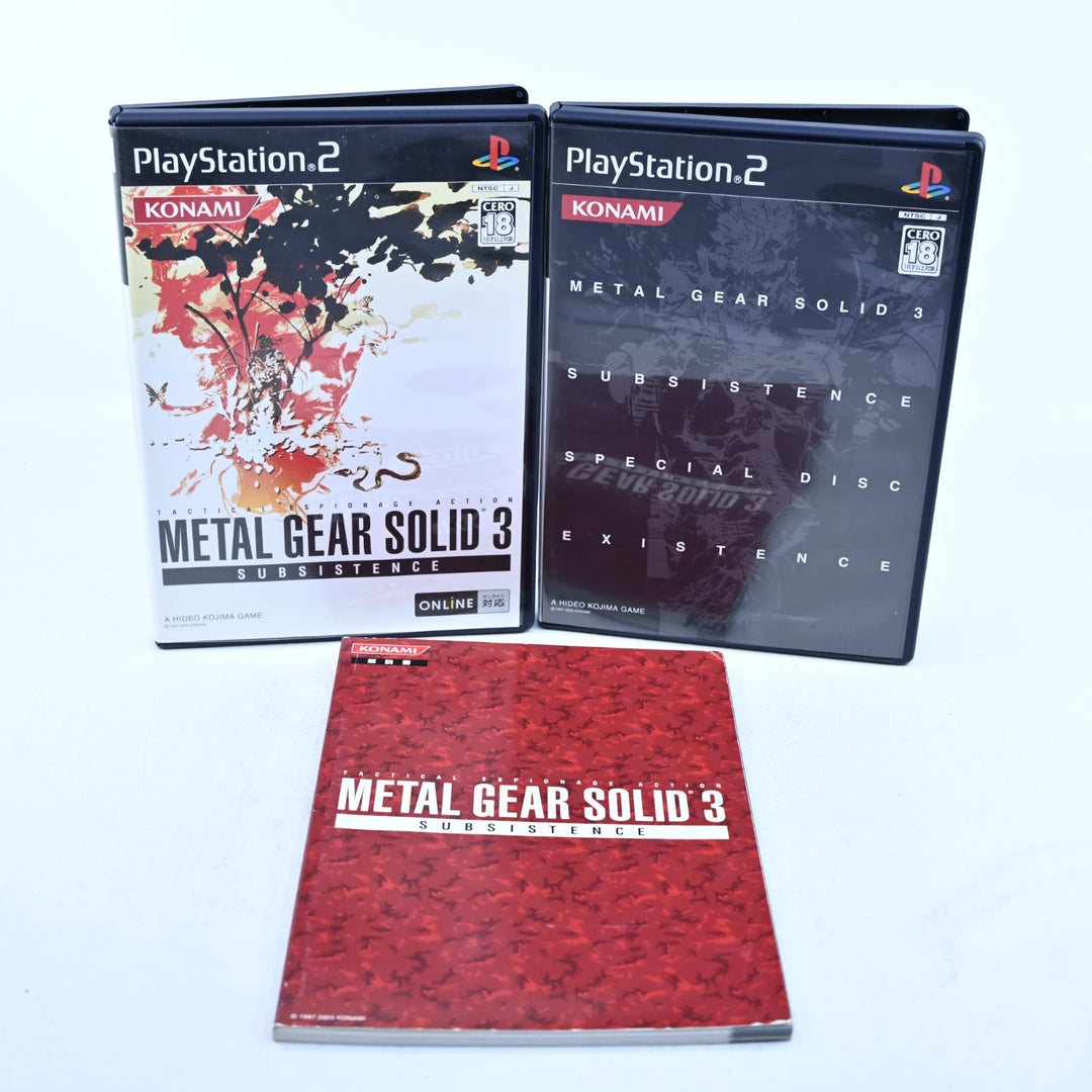 Metal Gear Solid 3: Subsistence - Playstation 2 / PS2 Game + Manual - NTSC-J