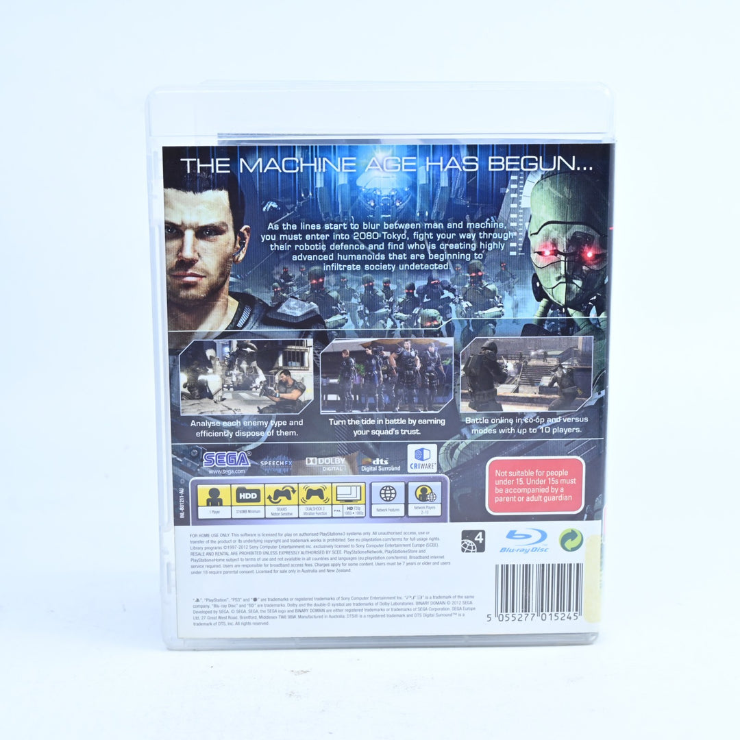 Binary Domain - Sony Playstation 3 / PS3 Game + Manual - FREE POST!