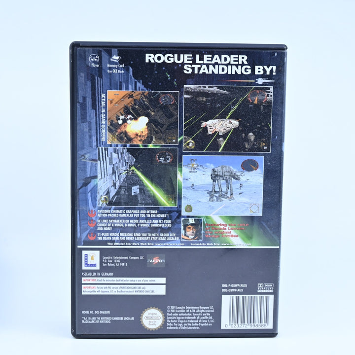 Star Wars Rogue Squadron II Rogue Leader - Nintendo Gamecube Game + Manual